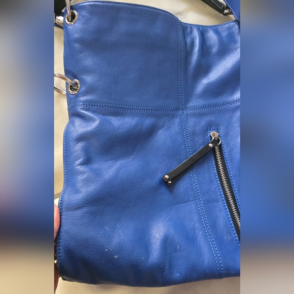 Blue Leather Shoulder Bag - Picture 16 of 16